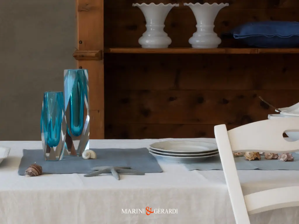 tovaglie in cotone stropicciato bianco naturale saudade