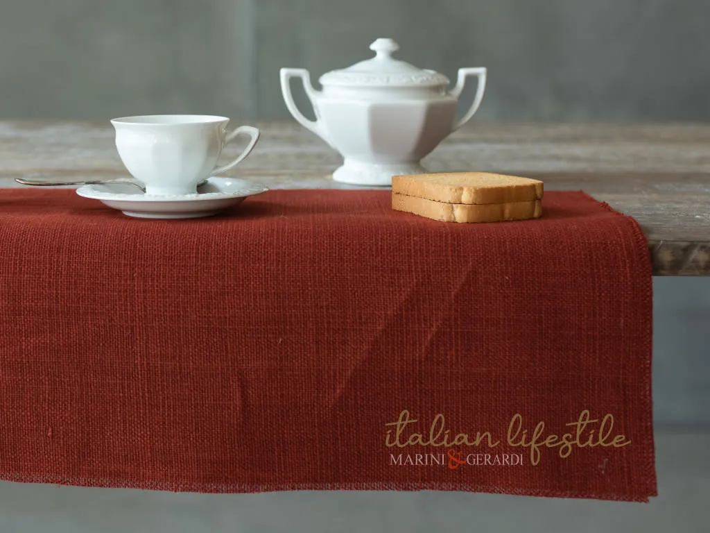 IL SARACENO tovagliete americane colazione pranzo cena yuta rosso mattone