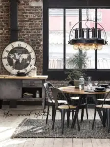 arredamento in stile industriale nero mix and match