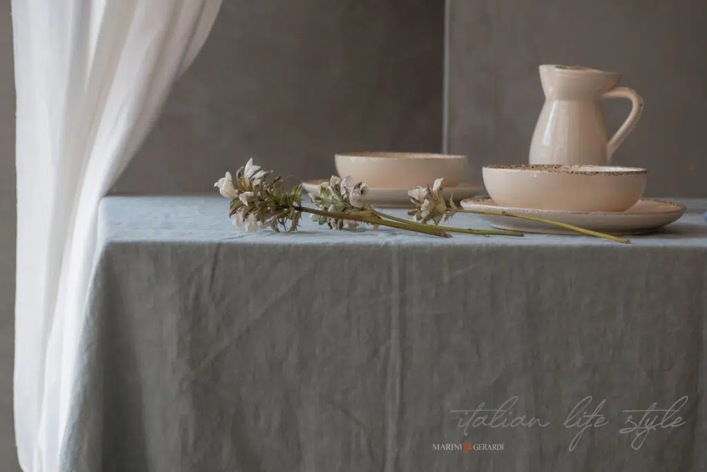 italian life style a tavola tyovaglia da cerimonia in lino