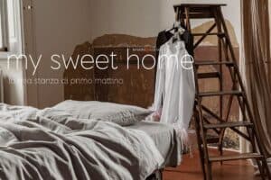 MY SWEET HOME lenzuola letto lino bianco set completo