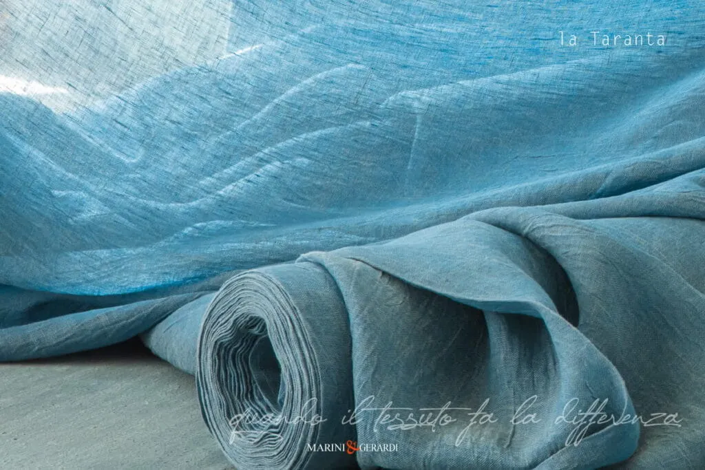 tessuti per tende eleganti in lino stropicciato azzurro turchese c38