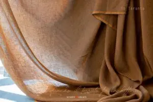 Tessuti per Tende in Lino Arancio Blue f08