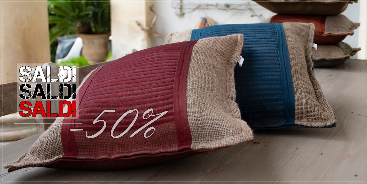 cuscini arredo sconto 50% estate