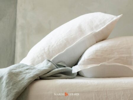 risvegli federe cuscini letto 50x80 in lino stropicciato