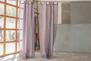 Tende con Bastone a Soffitto in lino moderne su misura