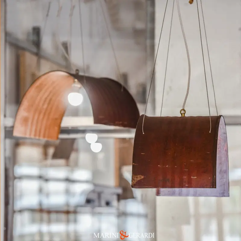 Illuminazione per interni in ferro design marini e gerardi