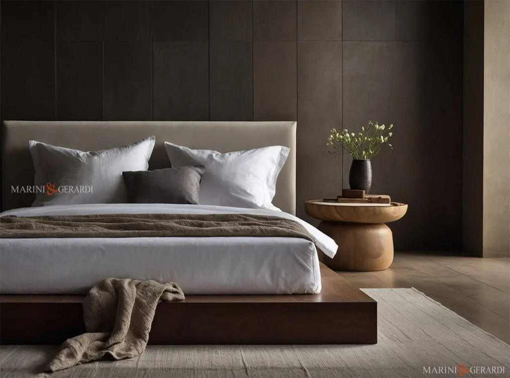 Completo letto matrimoniale elegante lenzuola di lino