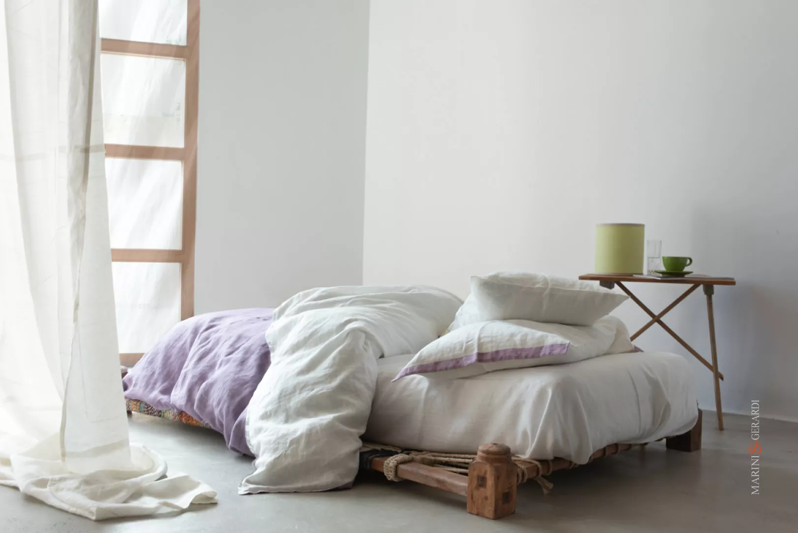 sacco piumino matrimoniale in lino elegante con patella