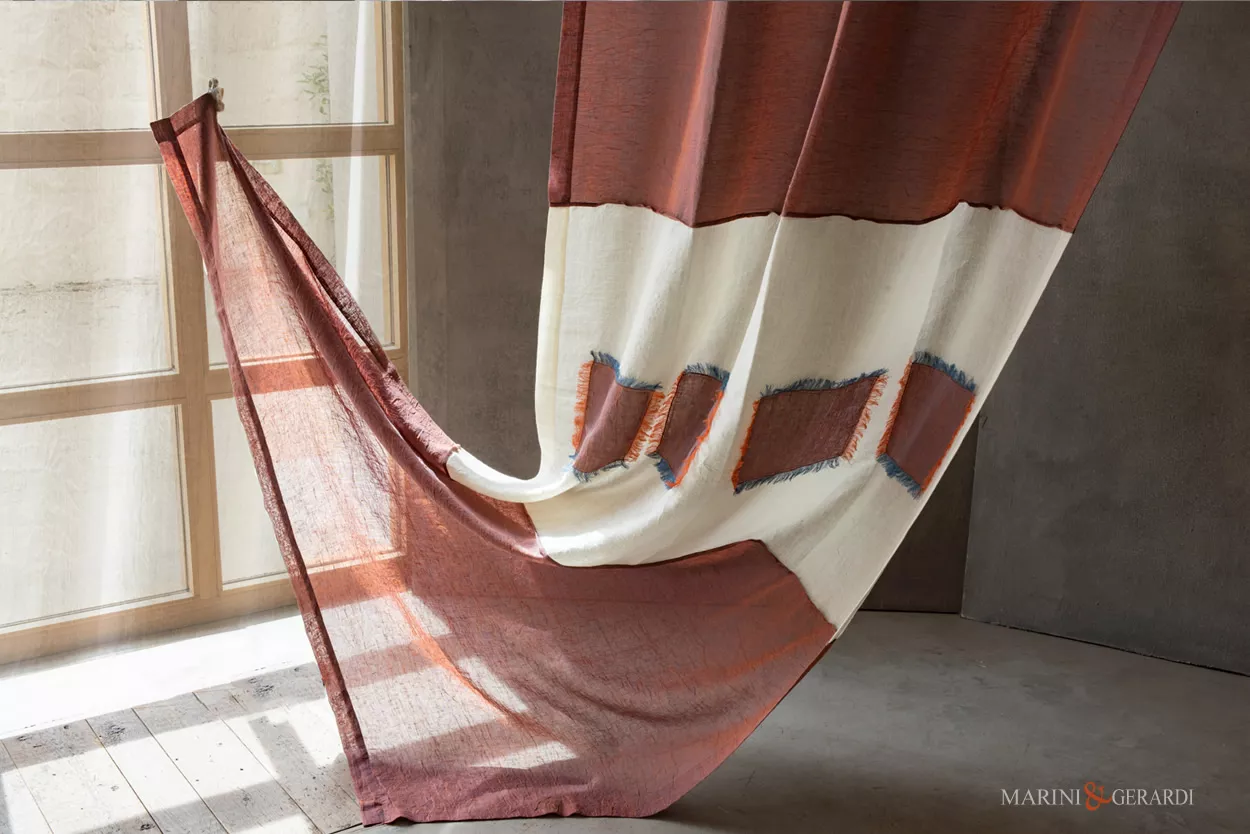 tenda design moderna per interni di lino a Galatina