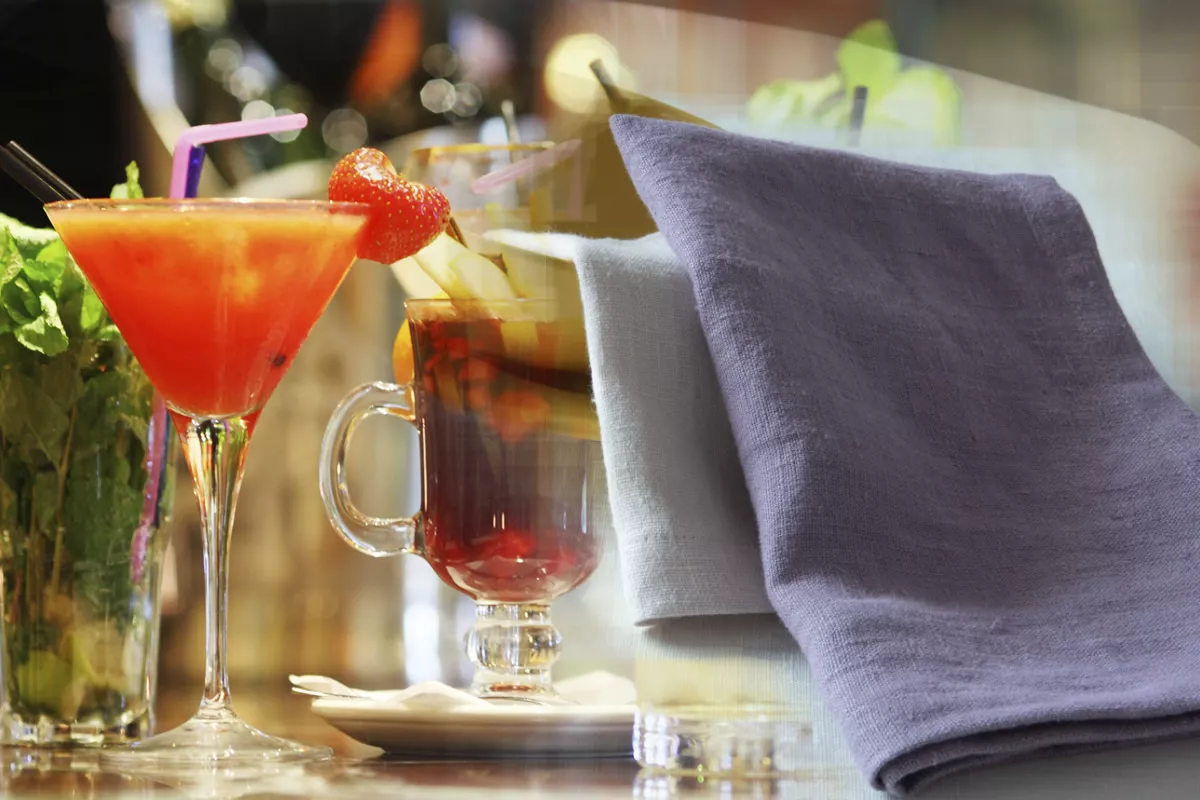 tovaglioli da cocktail in lino ristorante bar matrimonio