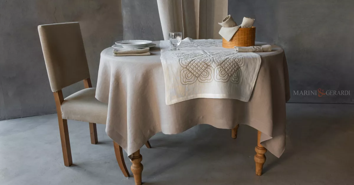 Copritavolo per sala da pranzo copritavolo rotondo shabby