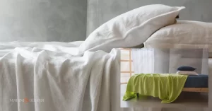 Completo letto matrimoniale lezuola in lino stropicciato no stiro