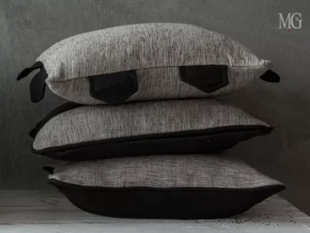 Cuscini arredo moderno 45x45 futurista grigio nero cc044