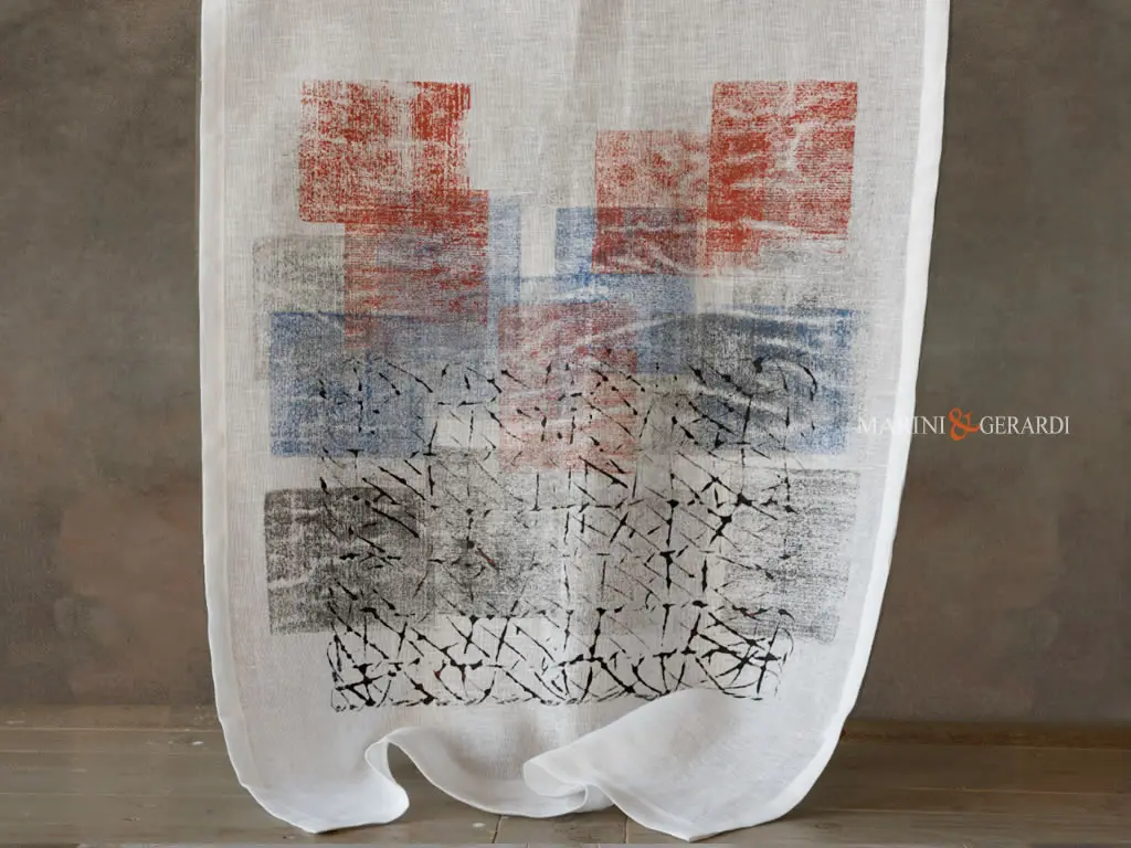 Tende finestra camera da letto in lino design illusioni