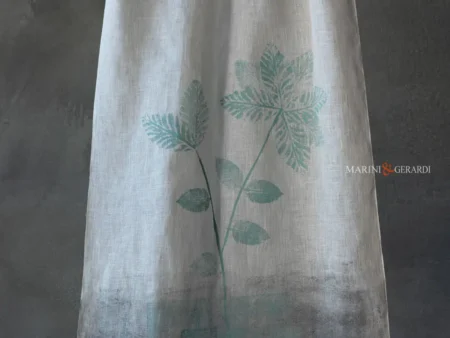 Tende a vetro da finestra in lino tiffany design verde acqua - Marini e Gerardi