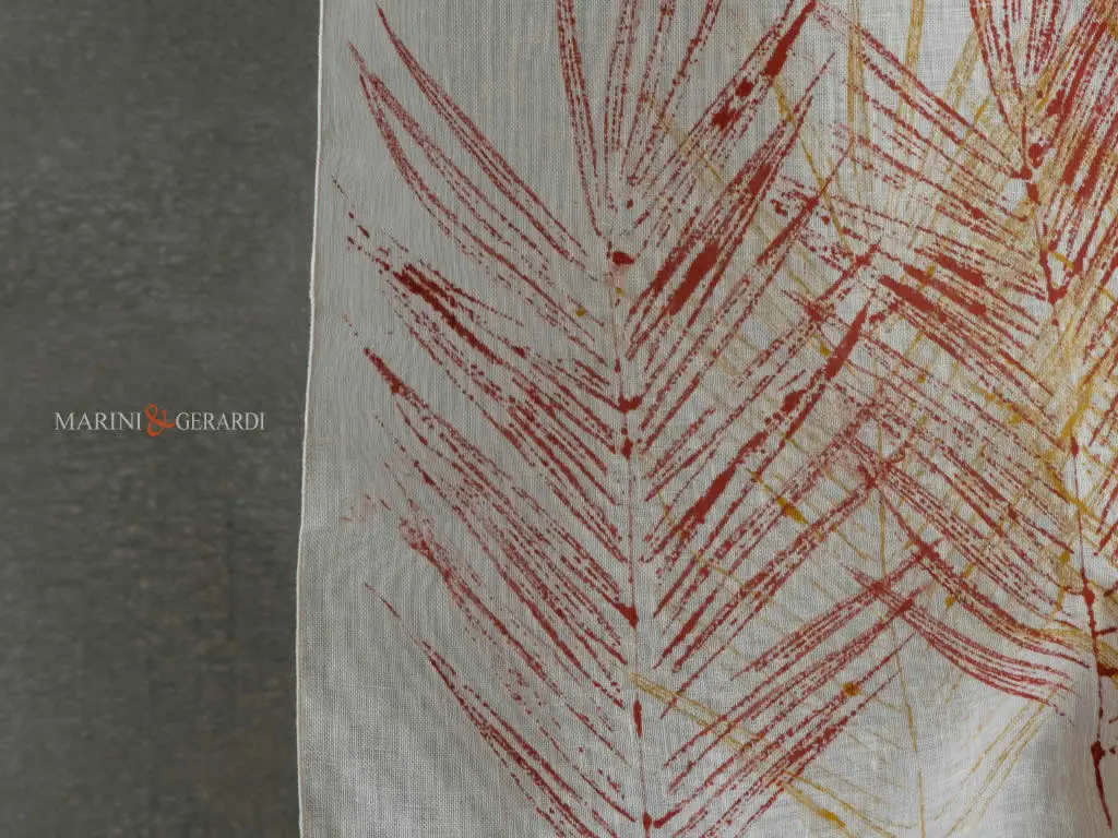 Tende da cucina a vetro campo di grano rosso giallo - Marini & Gerardi