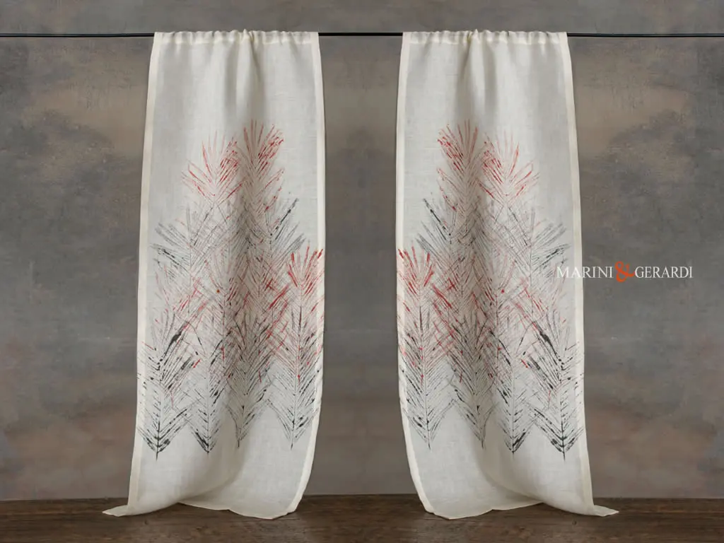 Tende per vetrate panoramiche moderne design a sud in rosso nero - Marini & Gerardi