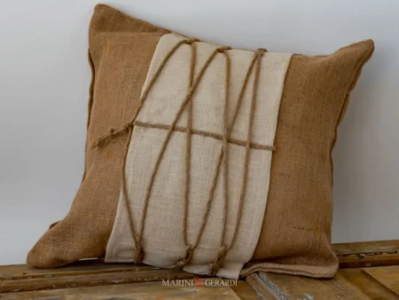 Cuscini montagna arredo panca juta intrecci corda savana cc011