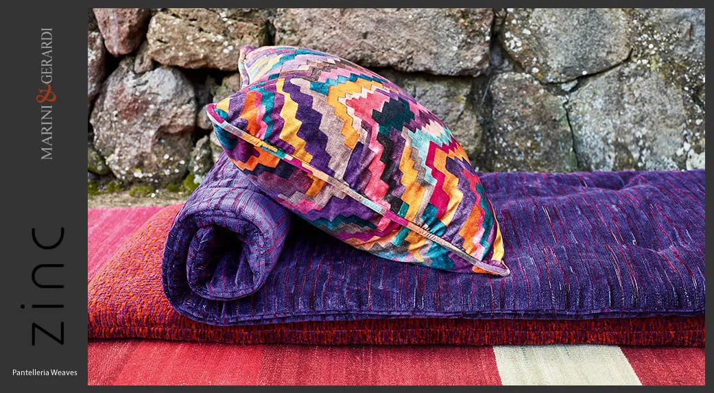 Pantelleria weaves tessuto per tappezzeria di velluto e cuscini arredo