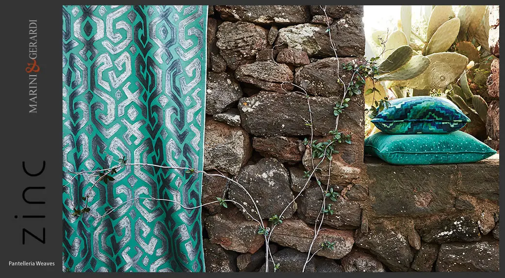 Pantelleria weaves tessuti in velluto per tappezzeria e cuscini arredo