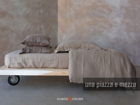 Lenzuolo 1 piazza e mezza in lino sopra