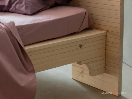 Letto matrimoniale legno massello - MAUI - Lenzuola Matrimoniali con angoli per materassi alti