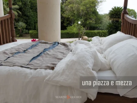 Piumini una piazza e mezza sacco in lino