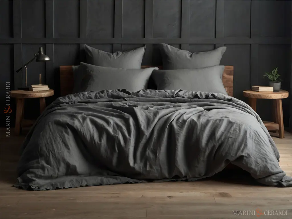 Sacco copripiumino 1 piazza e mezza grigio antracite