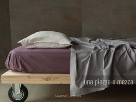 Lenzuola letto una piazza e mezza in cotone percalle