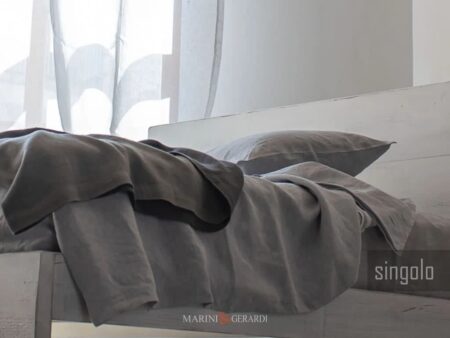 Set lenzuola su misura letto singolo in lino con federe