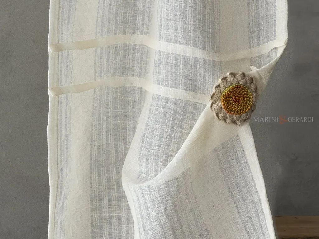 Tendine cucina a vetro lino garzato