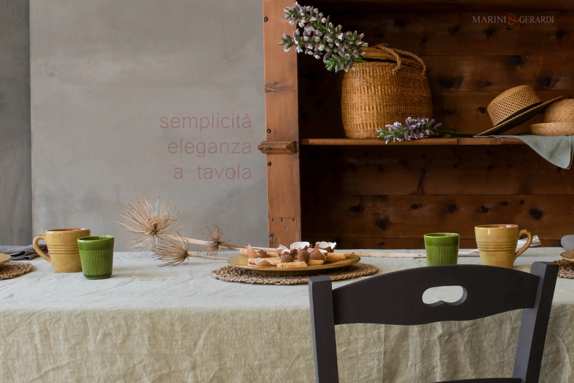 Tovaglia rettangolare 12 posti in lino sabbia