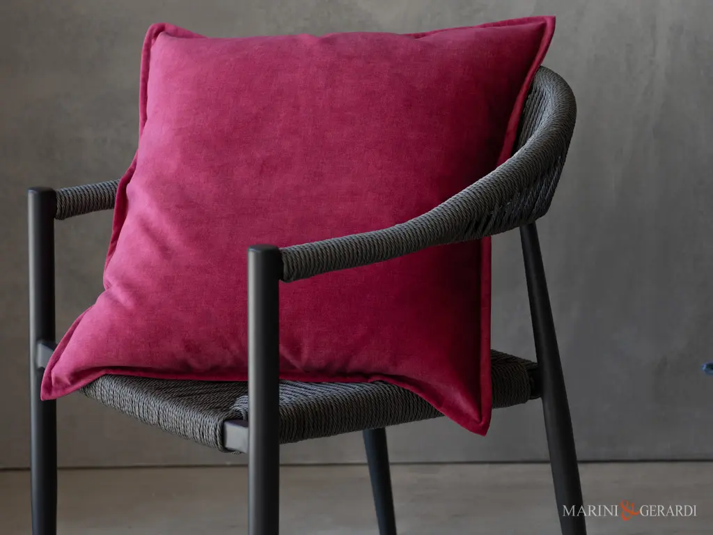 Copricuscini divano in velluto bordeaux pink decorativi antimacchia