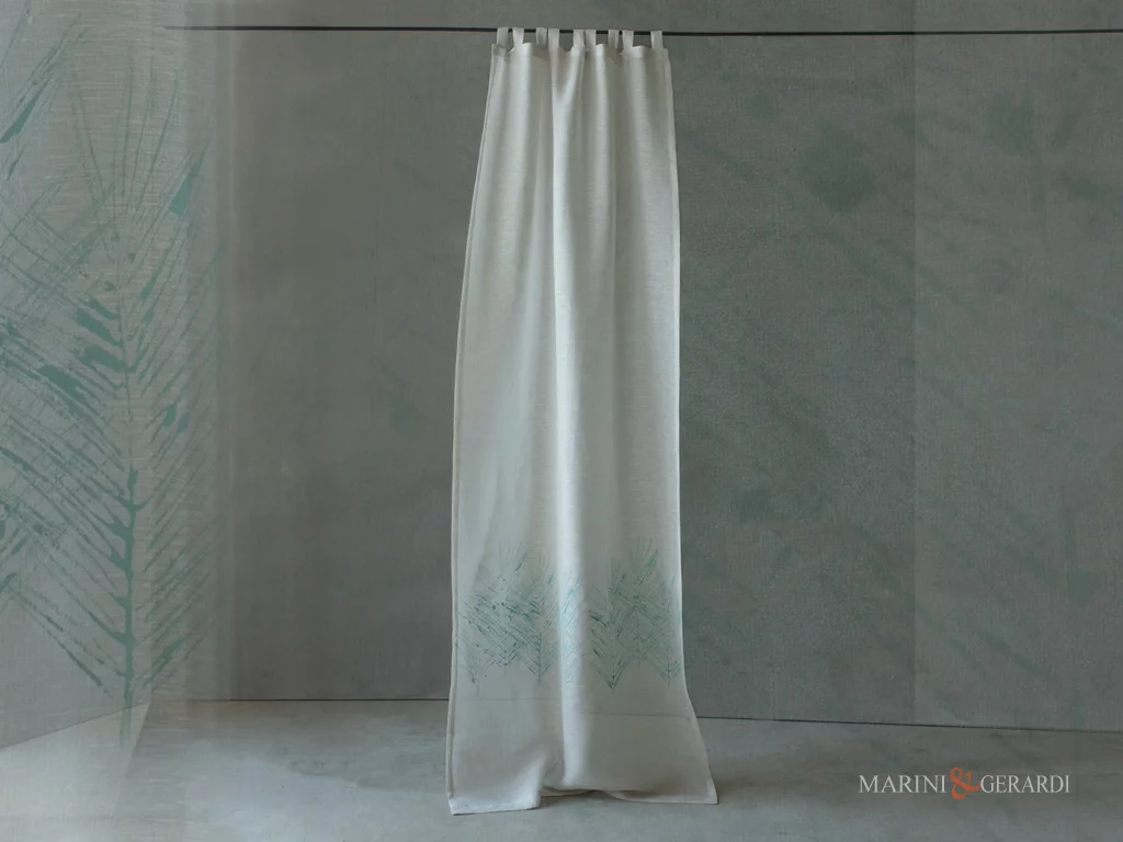 in Cucina tende a vetro moderne in lino - Marini e Gerardi - Tende a Vetro Porta Finestra