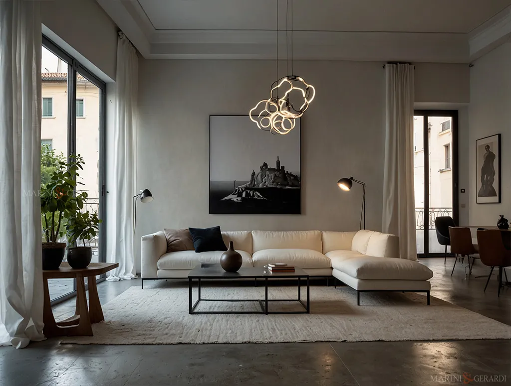 Tende eleganti per soggiorno di lino design arredo interni