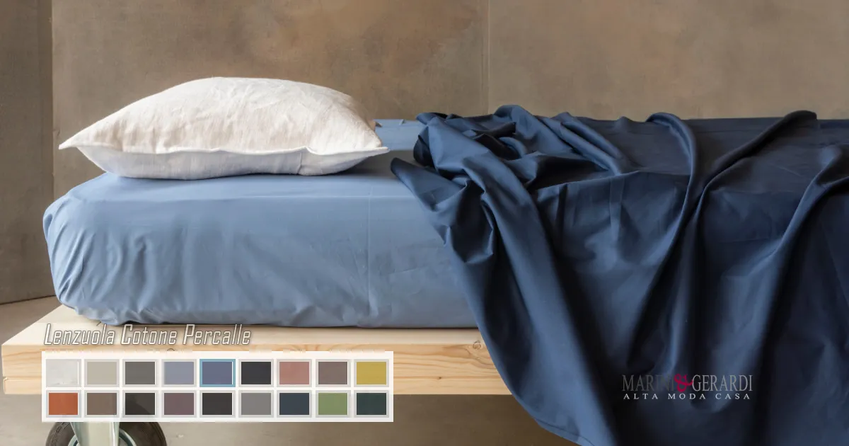 Lenzuola percalle di cotone i colori