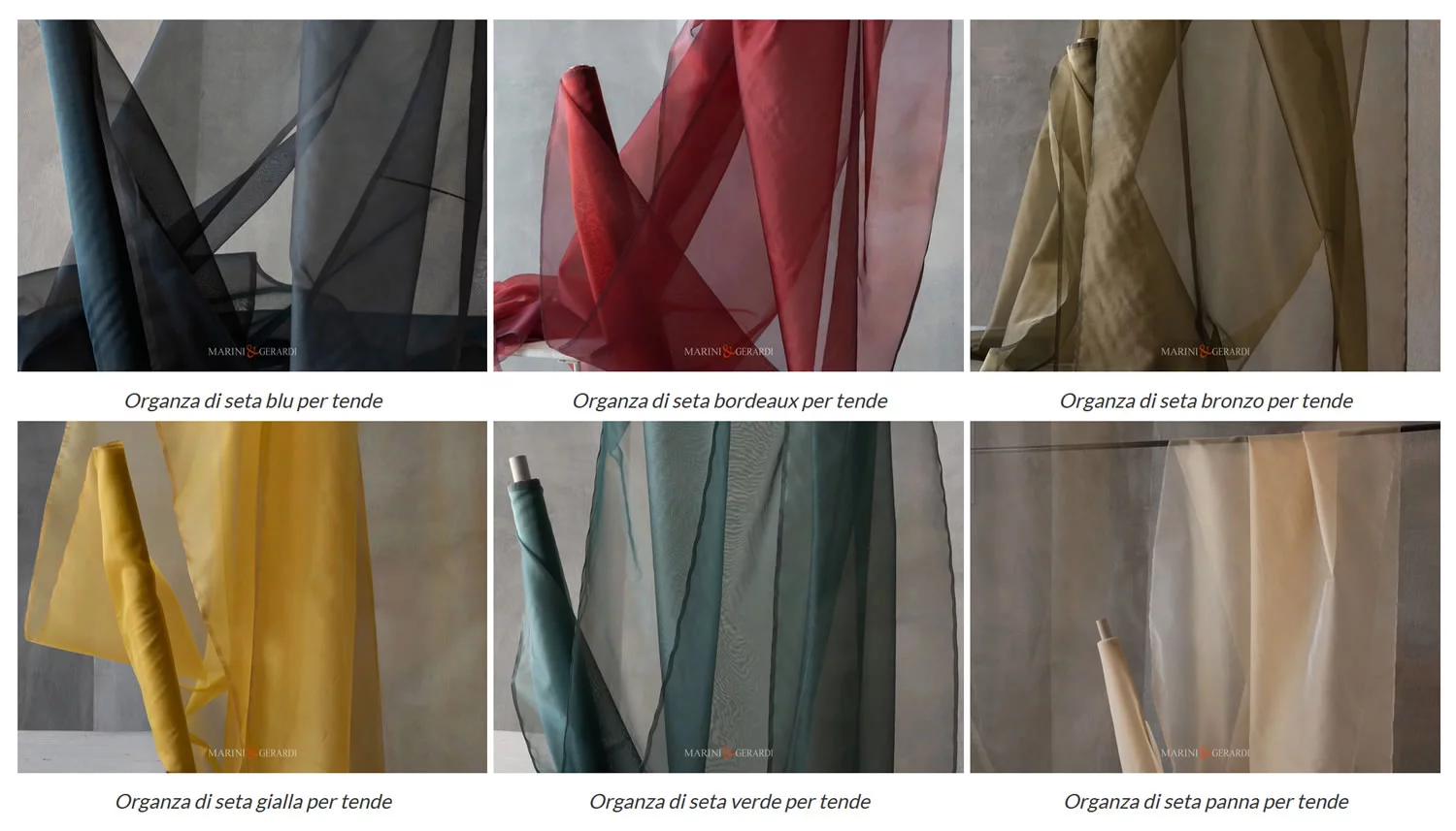 Organza di seta i colori