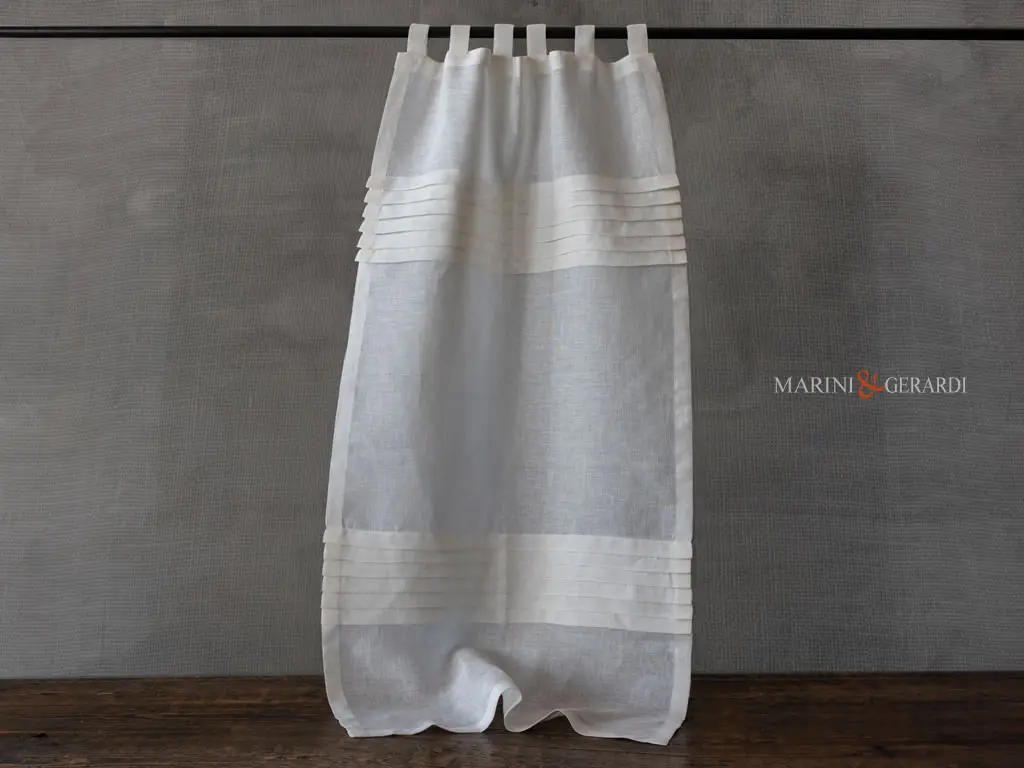 Tende plissettate a vetro eleganti in lino