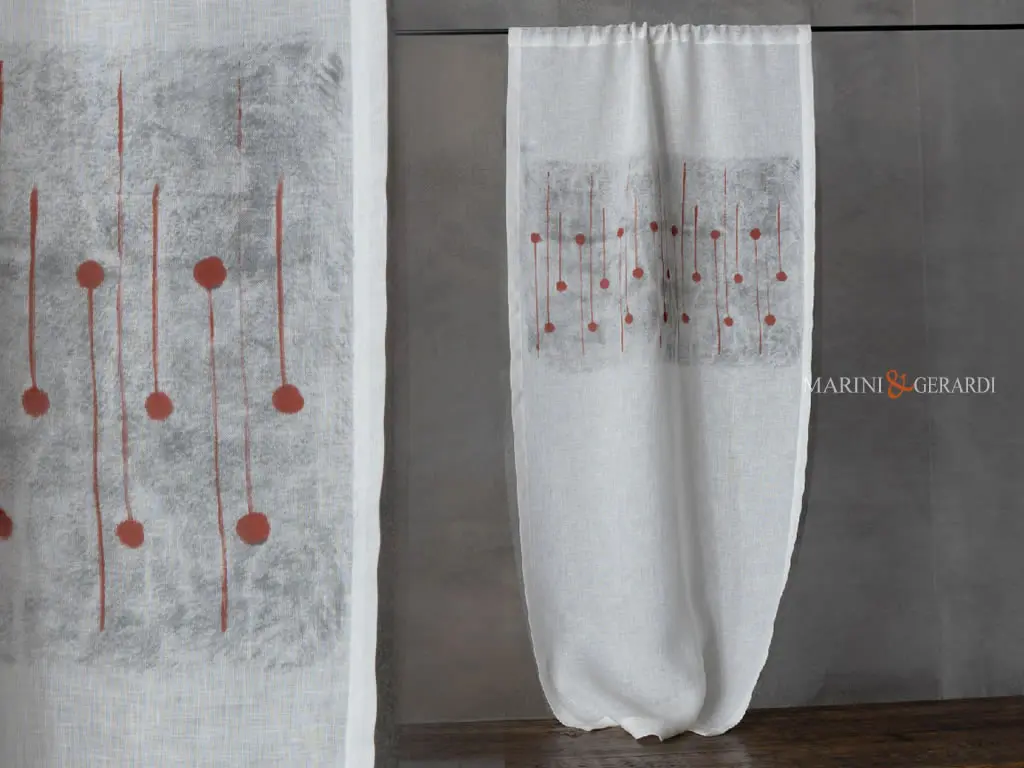 Tendine per interni in lino bianco dersign soft liberty