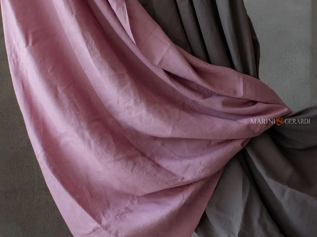 Tessuto biancheria letto in lino prelavato rosa pesco