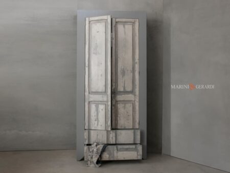 Armadio guardaroba su misura a 2 ante shabby chic in legno massello - Marini e Gerardi