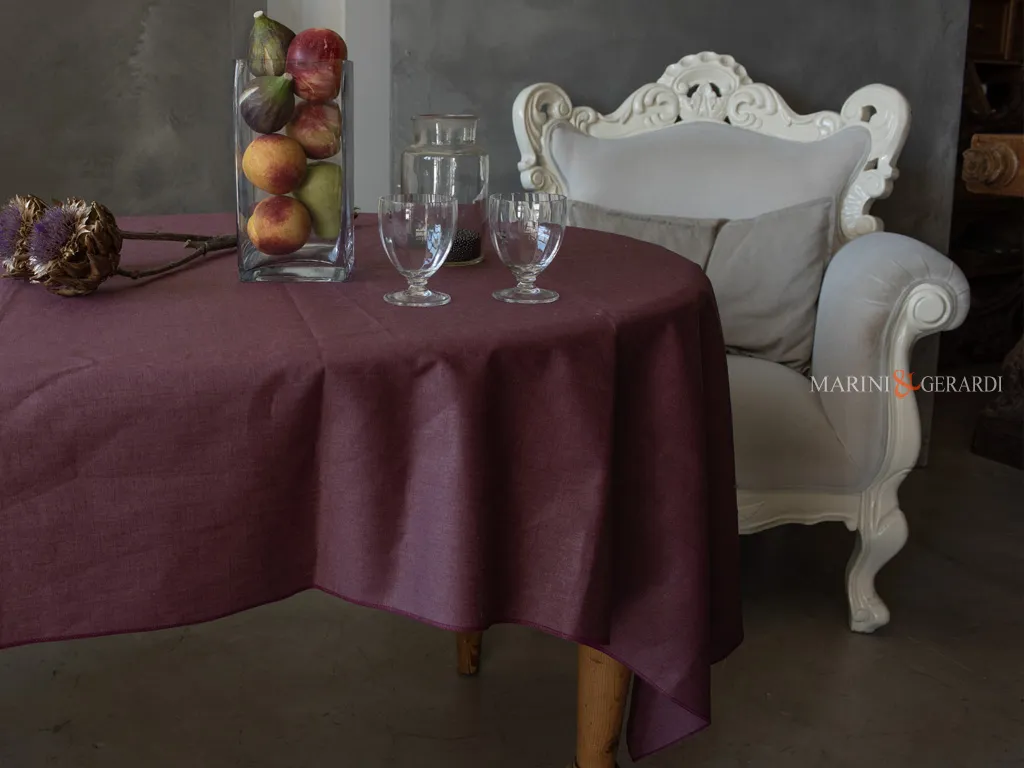 Tovaglia antimacchia tinta unita lino resinato take easy