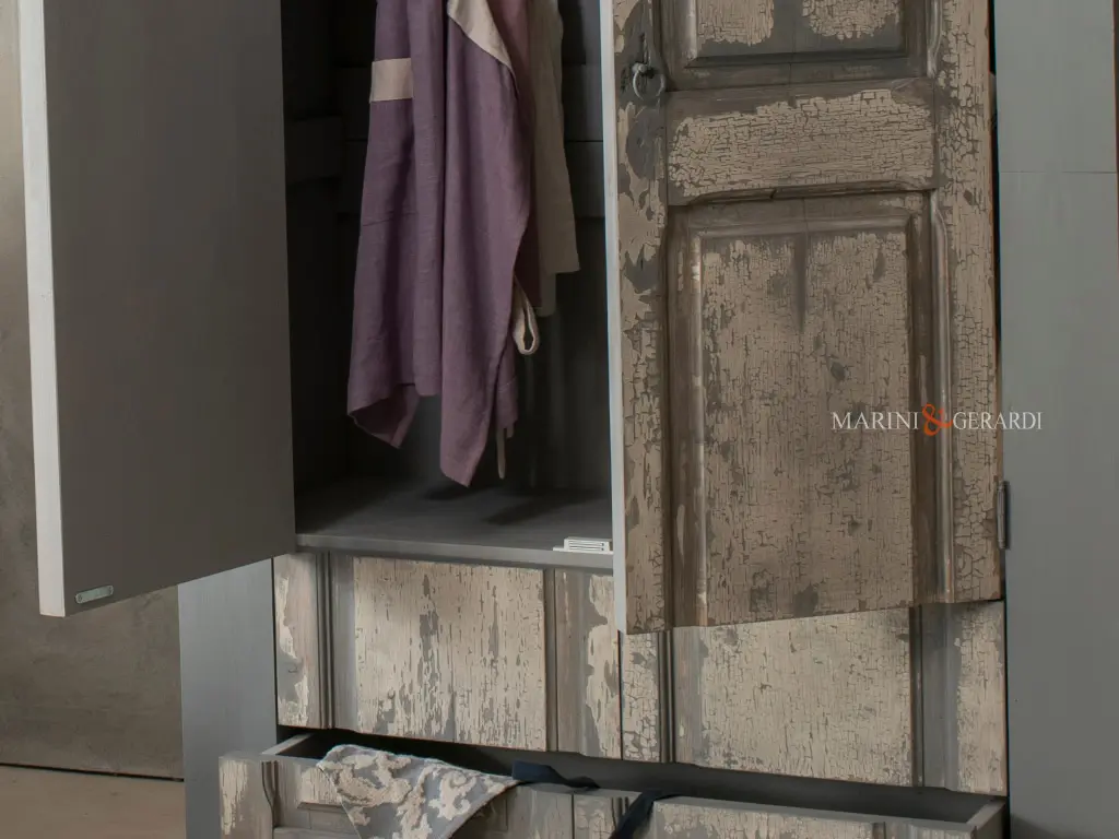 Armadio guardaroba piccolo 2 ante shabby chic da design - Marini e Gerardi