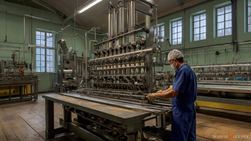 Laboratorio della seta a como macchinari