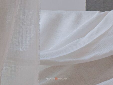 Tessuti tende in lino panna texture a rete