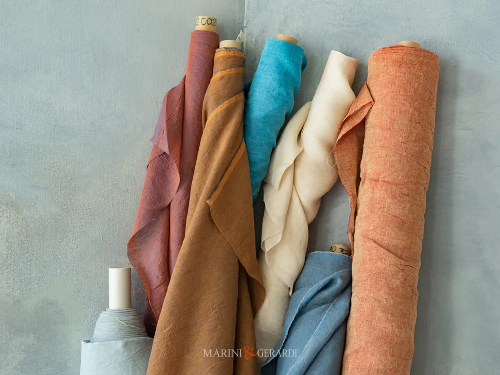 Tessuto tendaggi per interni in lino stropicciato - Marini&Gerardi