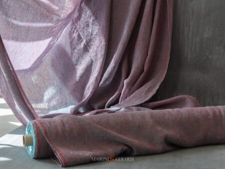 Tessuto tendaggi per interni lino stropicciato barbabietola E38 - Marini&Gerardi