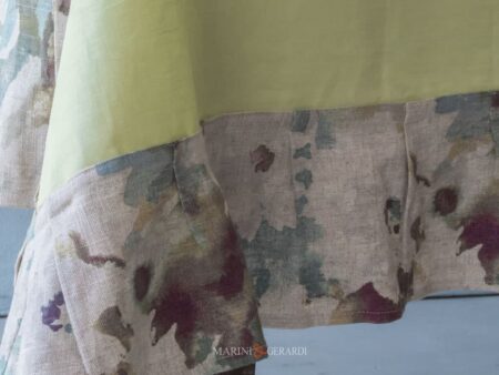 Tovaglie antimacchia belle moderne bordo fiori in linoi