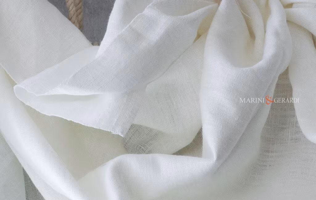 Tovaglie bianche eleganti tessuto lino bianco di qualità